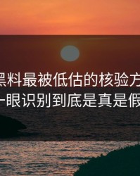 黑料网黑料最被低估的核验方法技巧：一眼识别到底是真是假？