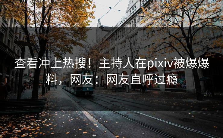 查看冲上热搜！主持人在pixiv被爆爆料，网友：网友直呼过瘾
