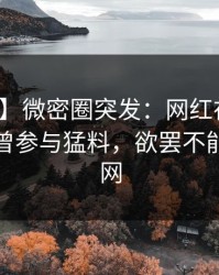 【爆料】微密圈突发：网红在今日凌晨被曝曾参与猛料，欲罢不能席卷全网
