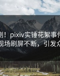 清晨刚刚！pixiv实锤花絮事件，当事人现场刷屏不断，引发众怒