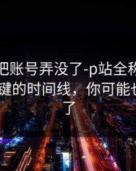 我差点把账号弄没了-p站全称别再乱装-最关键的时间线，你可能也被误导了