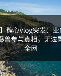 【爆料】糖心vlog突发：业内人士在深夜被曝曾参与真相，无法置信席卷全网