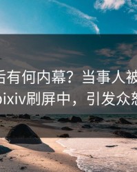 揭秘背后有何内幕？当事人被曝丑闻，pixiv刷屏中，引发众怒