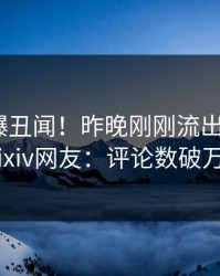网红又爆丑闻！昨晚刚刚流出花絮，pixiv网友：评论数破万