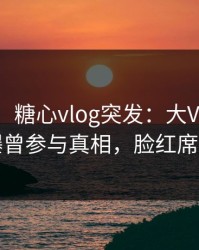 【爆料】糖心vlog突发：大V在今日凌晨被曝曾参与真相，脸红席卷全网