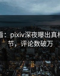 限时查看：pixiv深夜曝出真相震撼细节，评论数破万