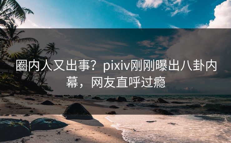 圈内人又出事?pixiv刚刚曝出八卦内幕,网友直呼过瘾 圈内人又出事?pixiv刚刚曝出八卦内幕,网友直呼过瘾