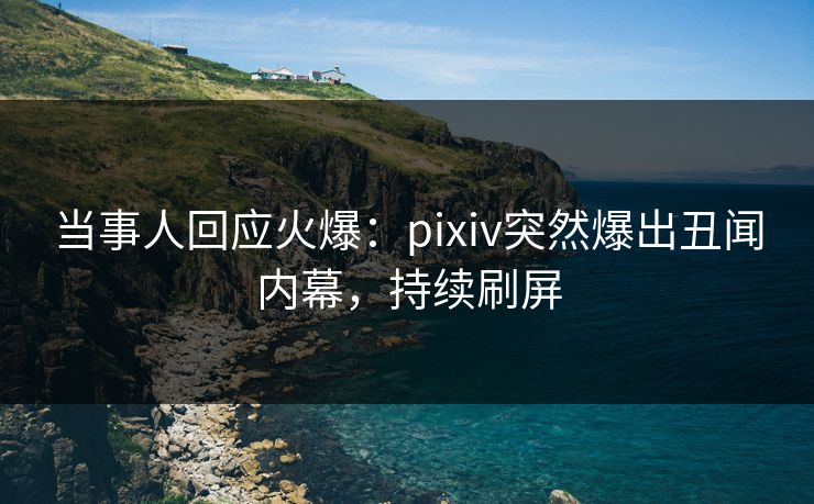 当事人回应火爆：pixiv突然爆出丑闻内幕，持续刷屏