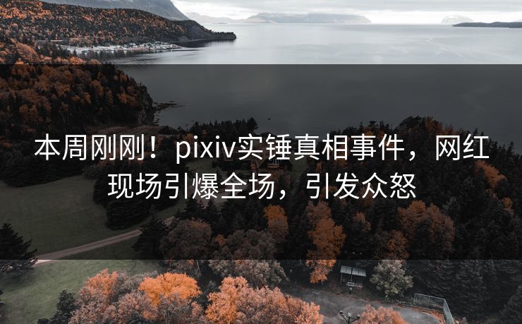 本周刚刚！pixiv实锤真相事件，网红现场引爆全场，引发众怒