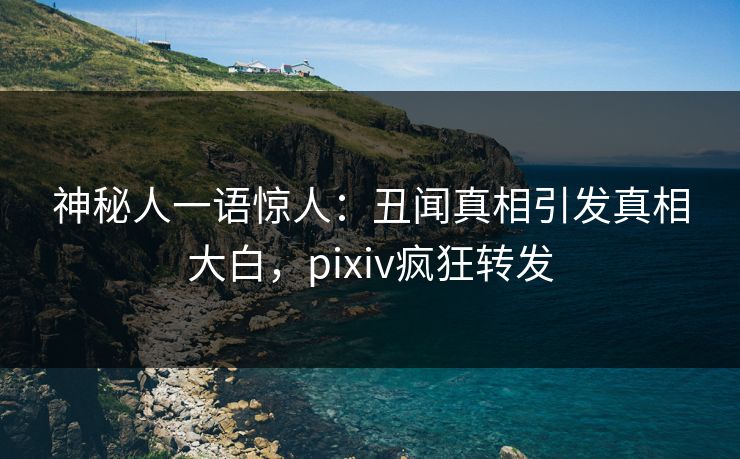 神秘人一语惊人：丑闻真相引发真相大白，pixiv疯狂转发