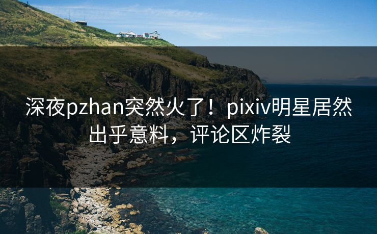深夜pzhan突然火了!pixiv明星居然出乎意料,评论区炸裂 深夜pzhan突然火了!pixiv明星居然出乎意料,评论区炸裂