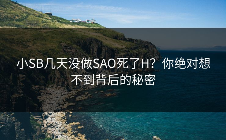 小SB几天没做SAO死了H？你绝对想不到背后的秘密